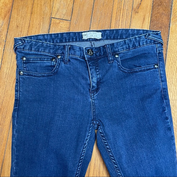 Free People Flare Bell Bottoms Dark Wash Jeans - Picture 5 of 8